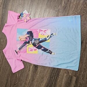 Jojo Siwa Girls Colorful Nightgown Pajama Dress, NWT Size (10-12)